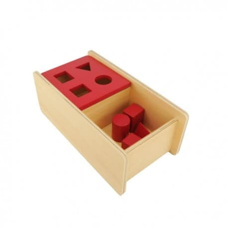 Boîte à forme à couvercle rabattable : 4 Volumes - Eveil Montessori Maroc