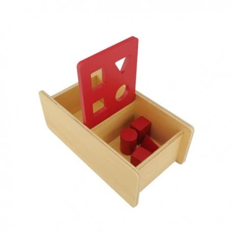 Boîte à forme à couvercle rabattable : 4 Volumes - Eveil Montessori Maroc