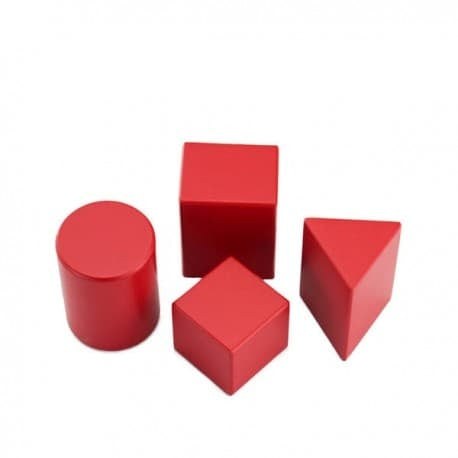 Boîte à forme à couvercle rabattable : 4 Volumes - Eveil Montessori Maroc