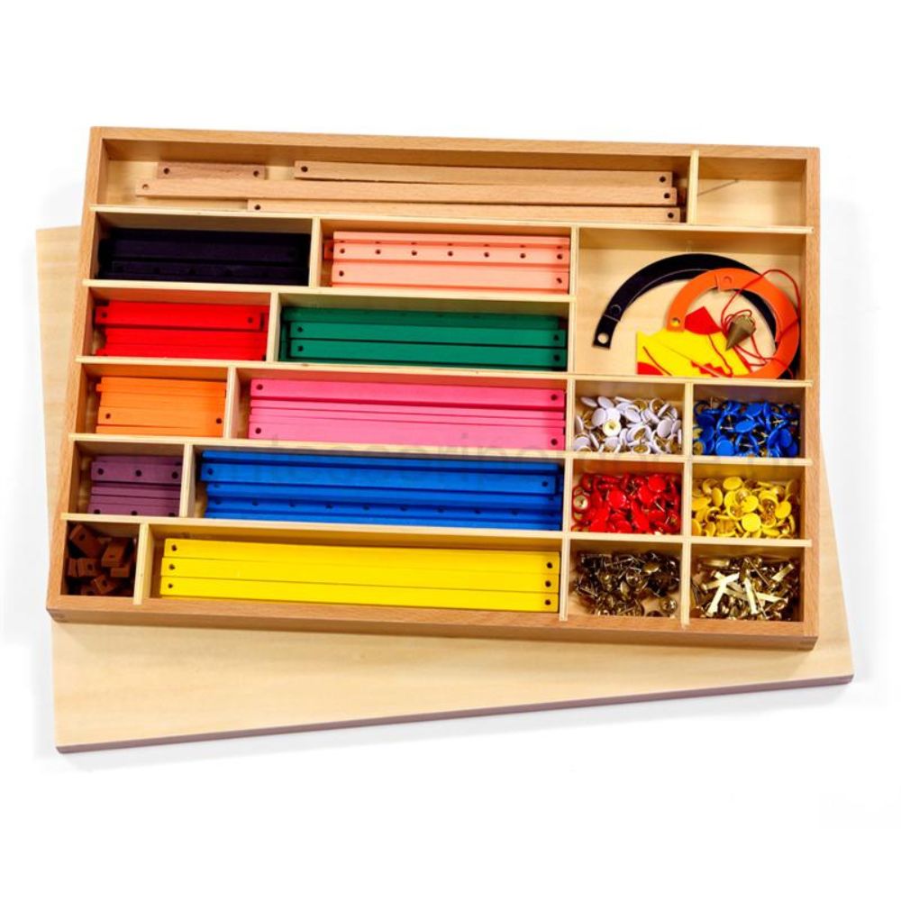 Boite des barres de géométrie - Eveil Montessori Maroc