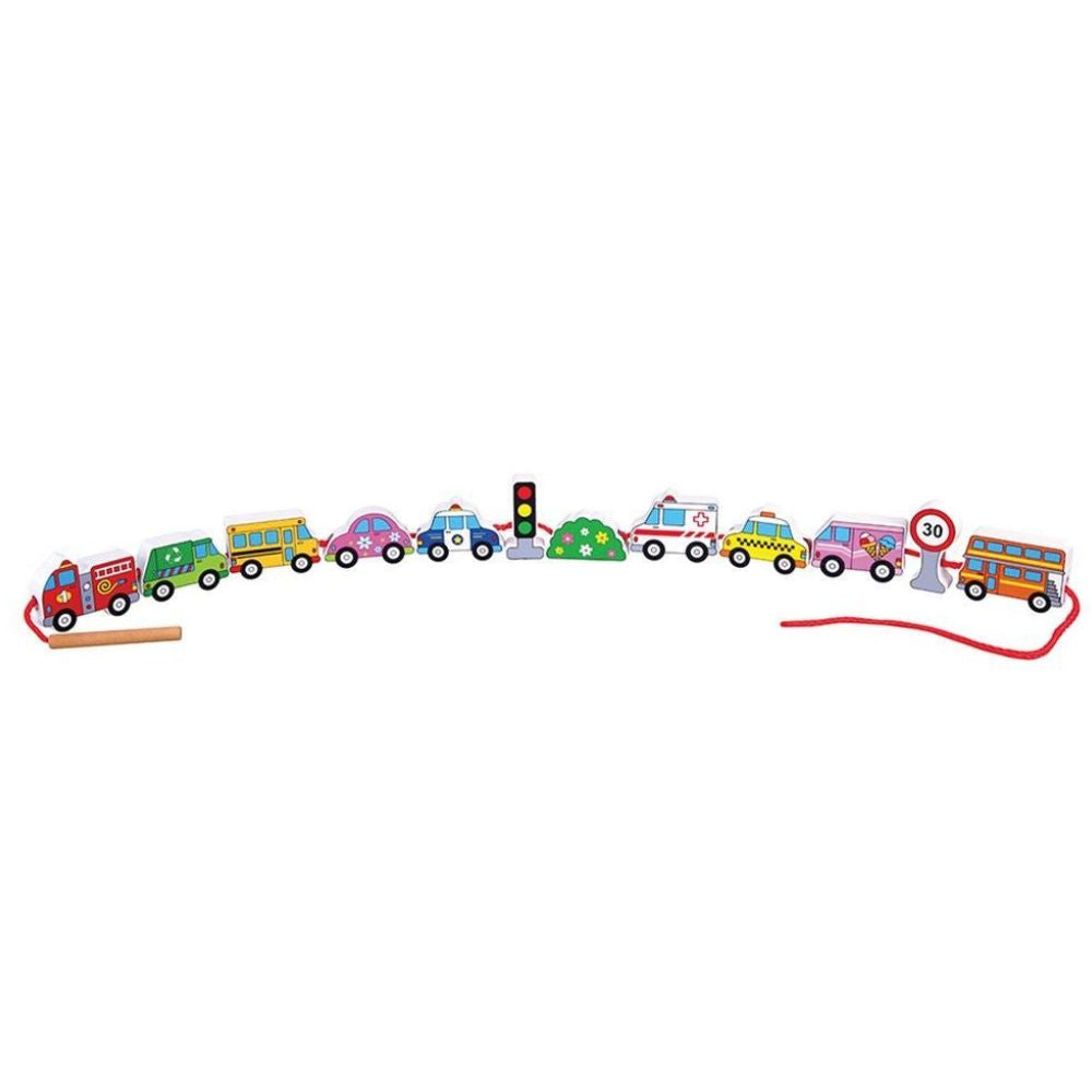 Laçage en bois Transport Routier - Eveil Montessori Maroc