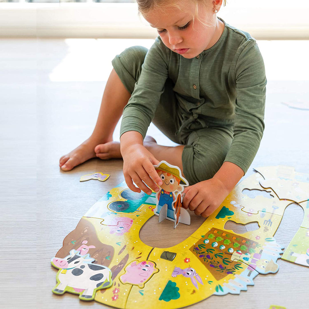 Puzzle XXL Ferme (18 pièces) - Eveil Montessori Maroc