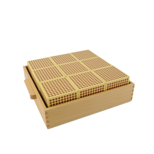 9 cubes de 1000 - Eveil Montessori Maroc