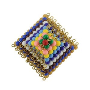 Carrés de perles colorées - Eveil Montessori Maroc