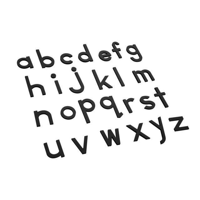 Petit alphabet mobile en script noir - Eveil Montessori Maroc
