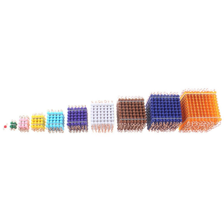 Cubes de perles colorées - Eveil Montessori Maroc