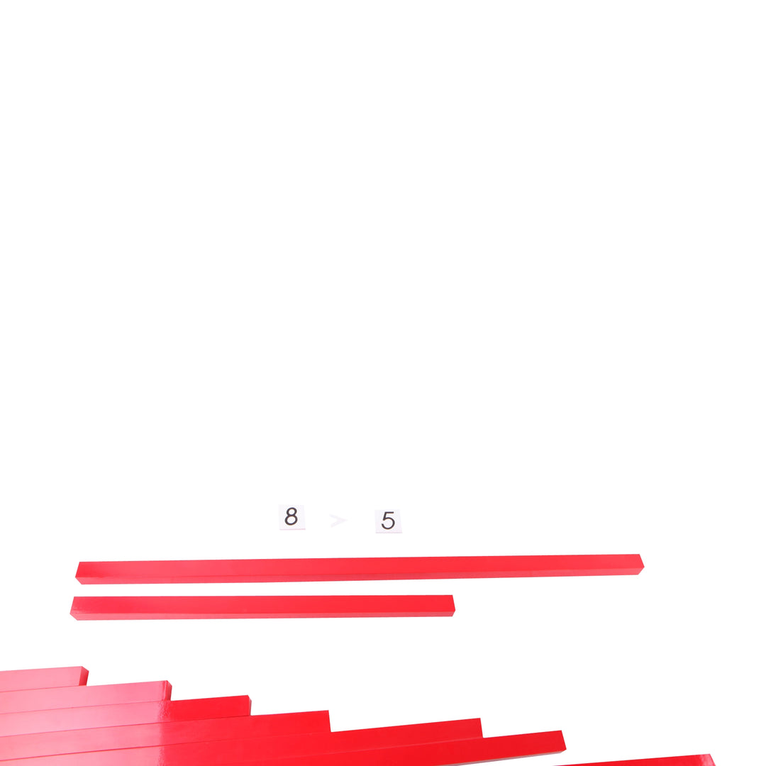 Barres rouges haut de gamme - Eveil Montessori Maroc