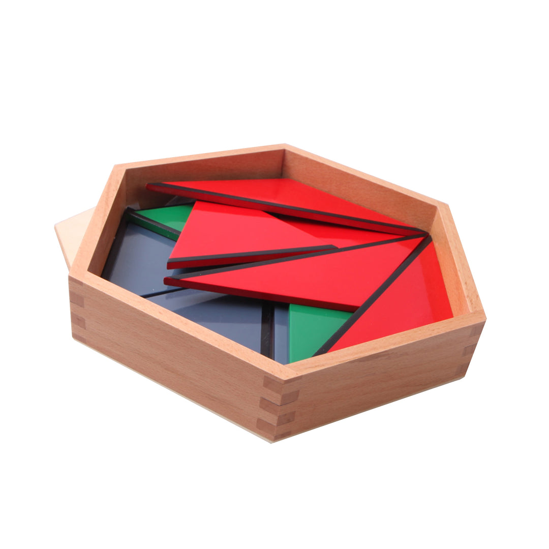 Triangles constructeurs colorés - Eveil Montessori Maroc