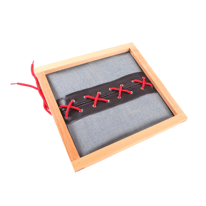 Cadre d'habillage des lacets de chaussure - Eveil Montessori Maroc