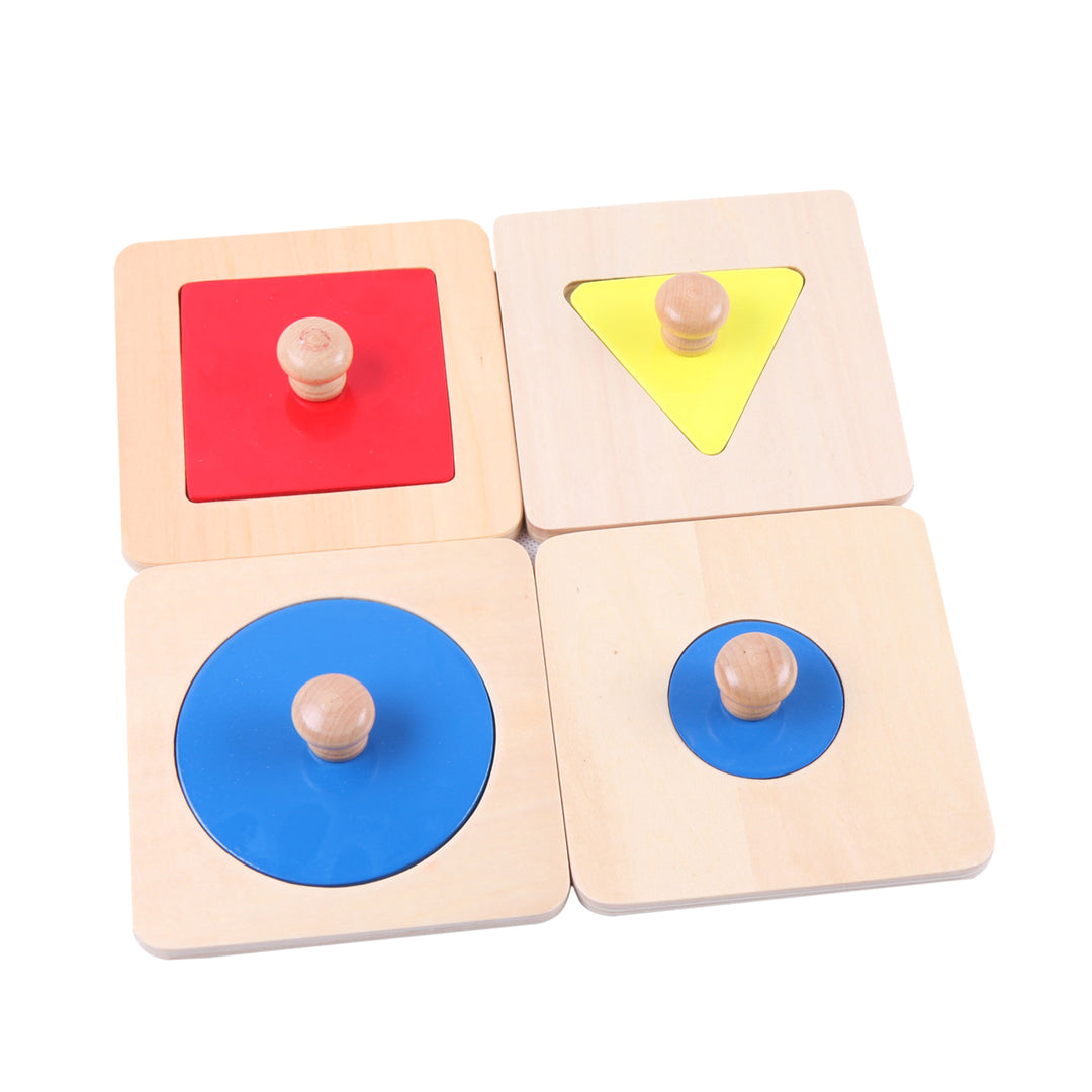 Jeu de 4 puzzles formes géométriques - Eveil Montessori Maroc
