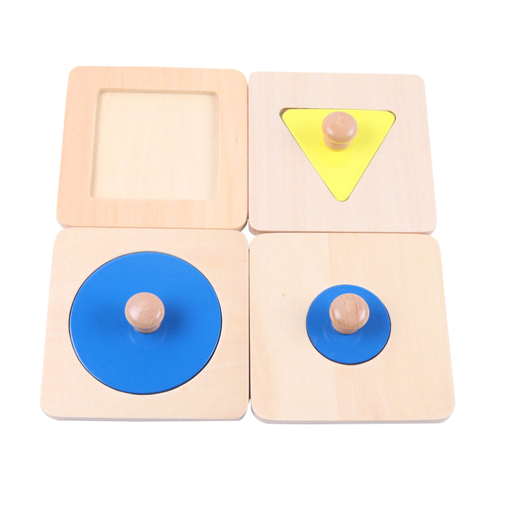 Jeu de 4 puzzles formes géométriques - Eveil Montessori Maroc
