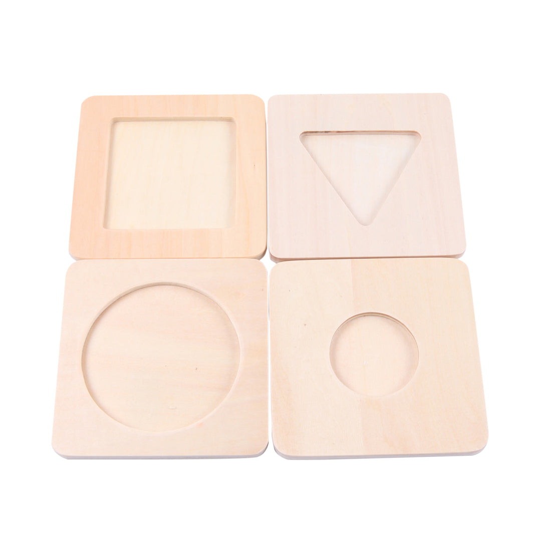 Jeu de 4 puzzles formes géométriques - Eveil Montessori Maroc