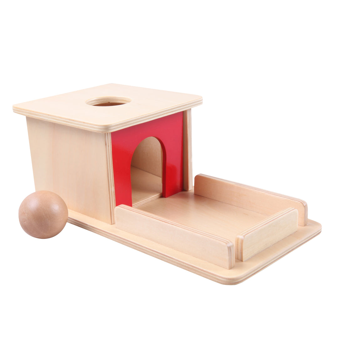 Boîte de permanence d'objet avec plateau - Eveil Montessori Maroc