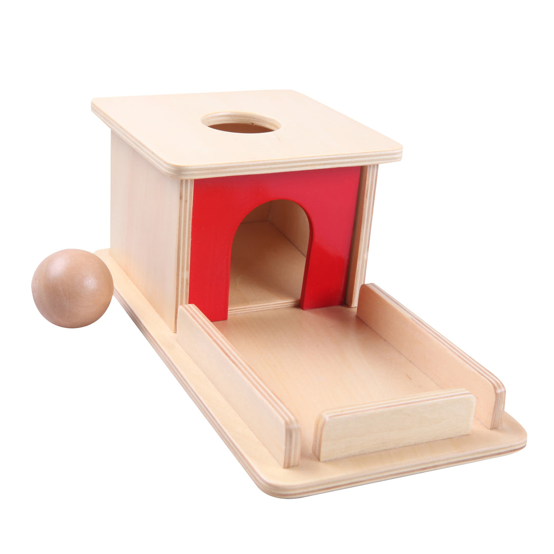 Boîte de permanence d'objet avec plateau - Eveil Montessori Maroc