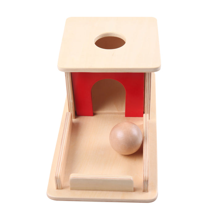 Boîte de permanence d'objet avec plateau - Eveil Montessori Maroc