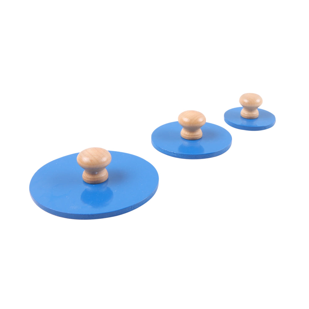 Puzzle 3 cercles bleus (3 dimensions) - Eveil Montessori Maroc