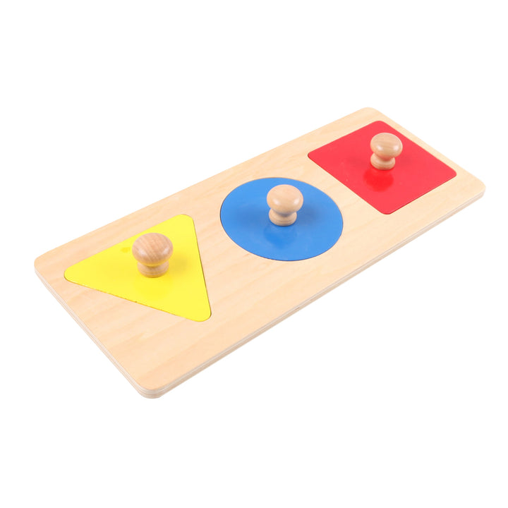 Puzzle de 3 formes géométriques - Eveil Montessori Maroc