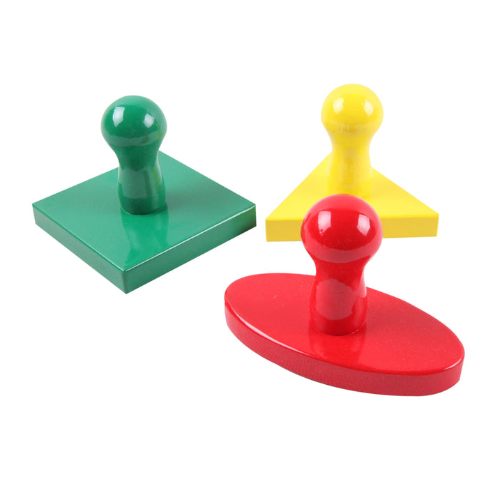 Puzzle de 5 formes avec gros bouton de préhension - Eveil Montessori Maroc