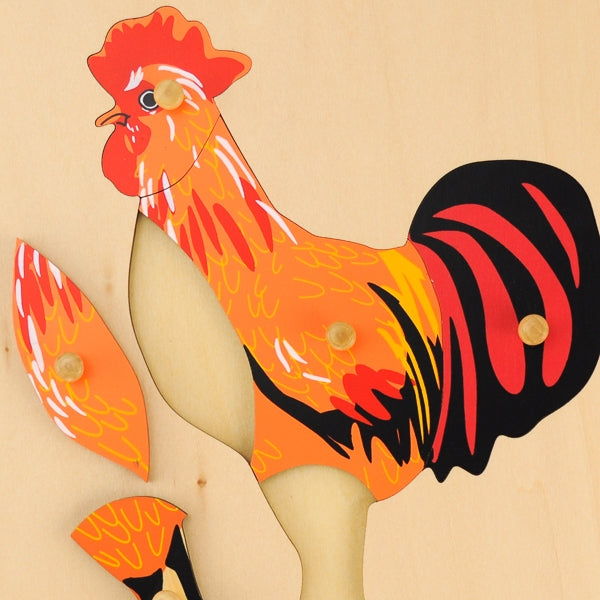 Puzzle du coq - Eveil Montessori Maroc