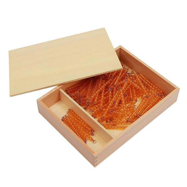 Chaîne de perles de 100 et 1000 avec boîte - Eveil Montessori Maroc