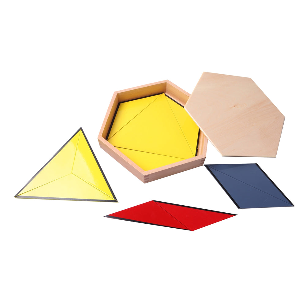 Triangles constructeurs colorés - Eveil Montessori Maroc