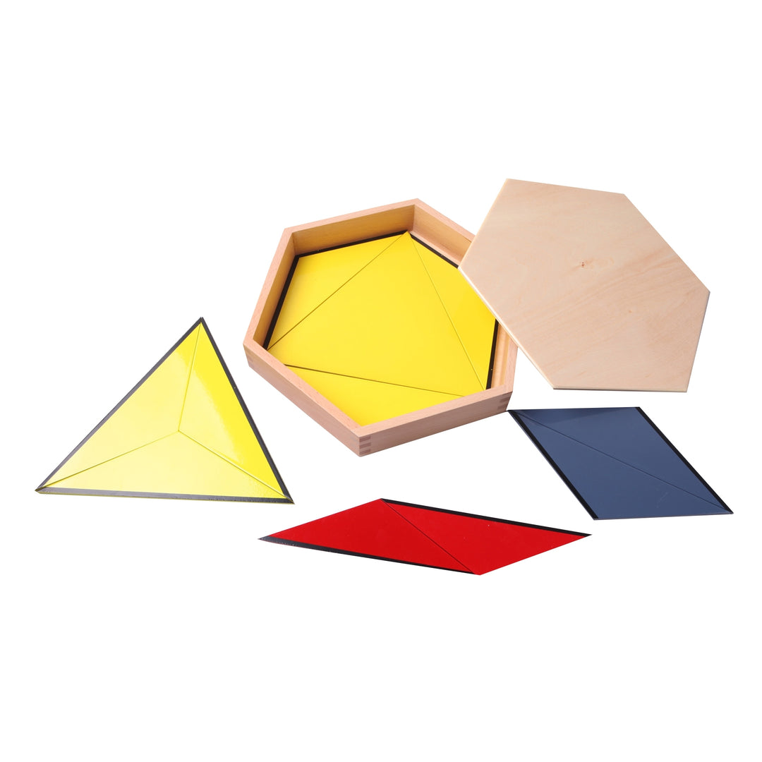 Triangles constructeurs colorés - Eveil Montessori Maroc