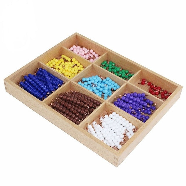 Perles de l’échiquier des multiplications - Eveil Montessori Maroc