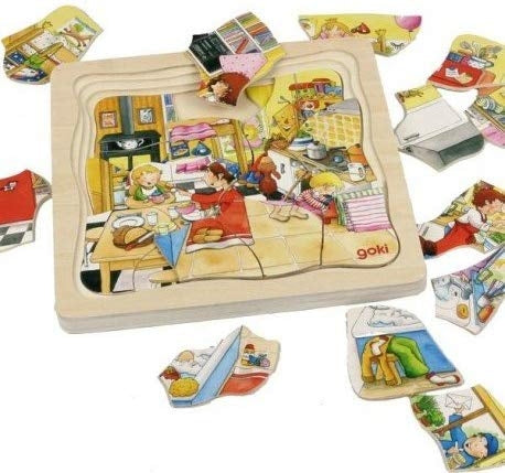 Puzzle à couches ma journée - Eveil Montessori Maroc