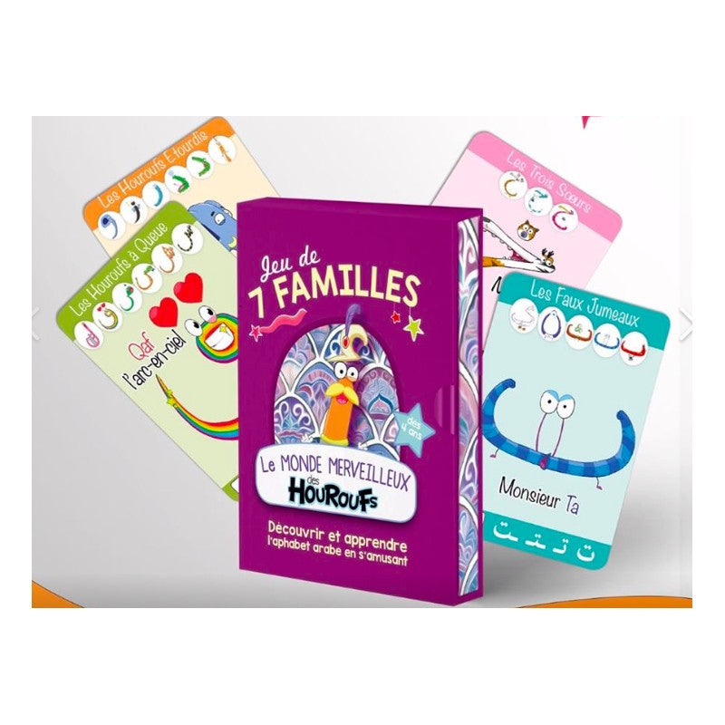 Le Monde merveilleux des Houroufs : jeu de 7 familles - Eveil Montessori Maroc