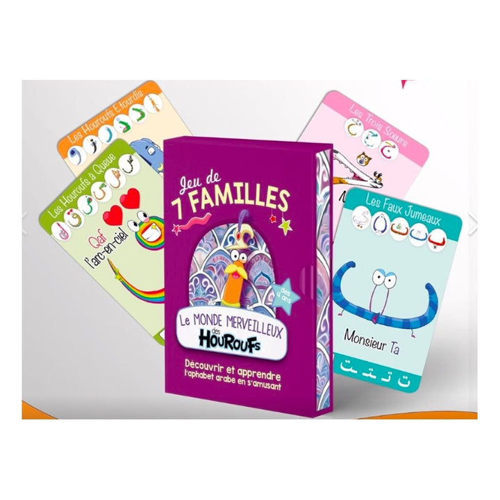 Le Monde merveilleux des Houroufs : jeu de 7 familles - Eveil Montessori Maroc