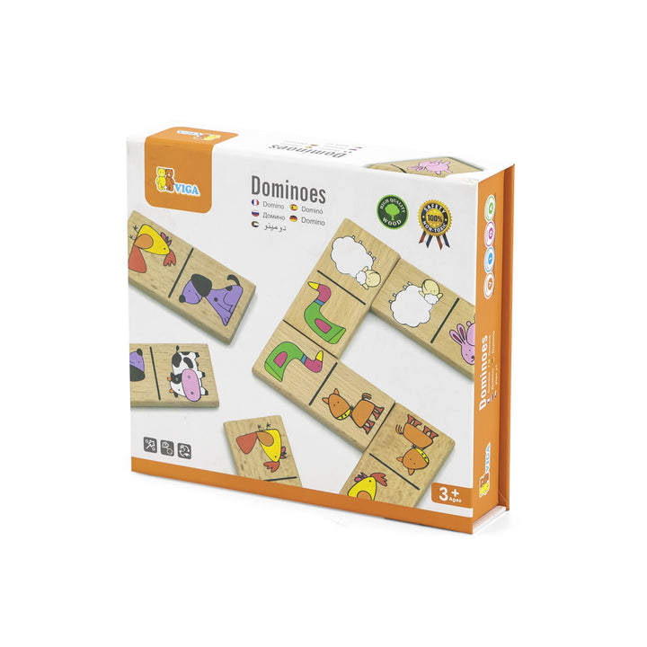 Dominos en bois - Animaux de la ferme - Eveil Montessori Maroc