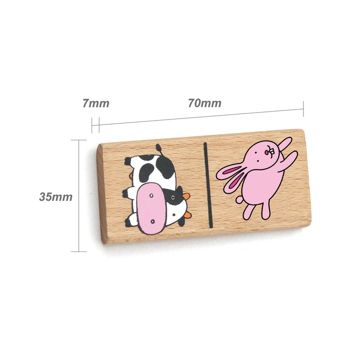 Dominos en bois - Animaux de la ferme - Eveil Montessori Maroc