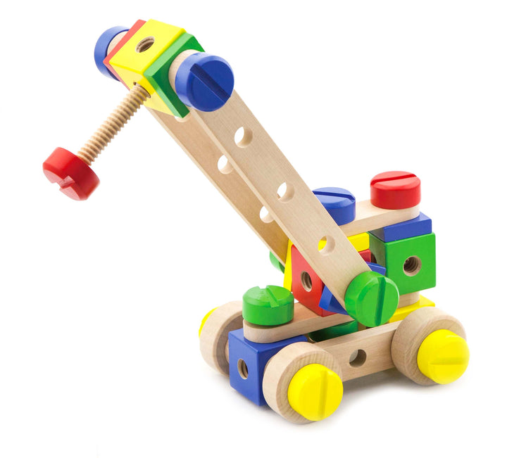 Boîte de construction avec vis en bois - Eveil Montessori Maroc