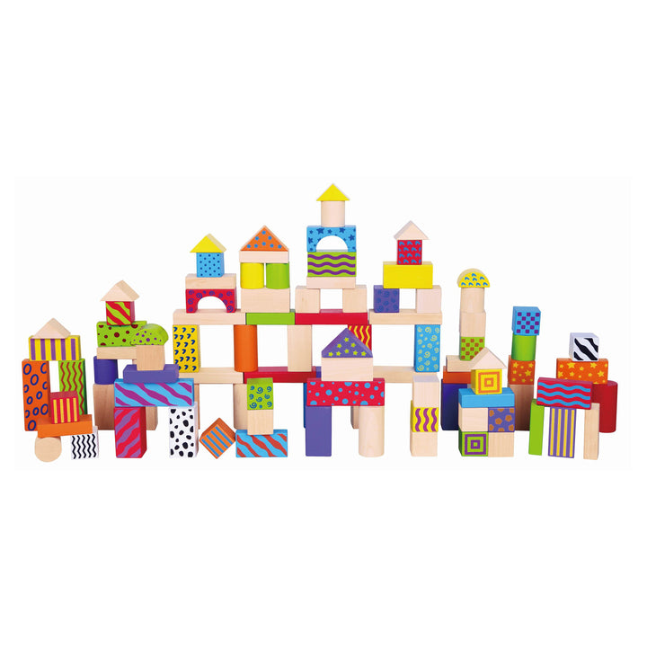 Blocs de construction colorés 100 pièces - Eveil Montessori Maroc