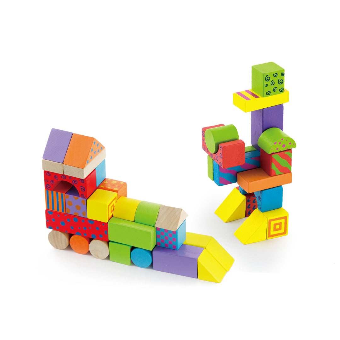 Blocs de construction colorés 100 pièces - Eveil Montessori Maroc