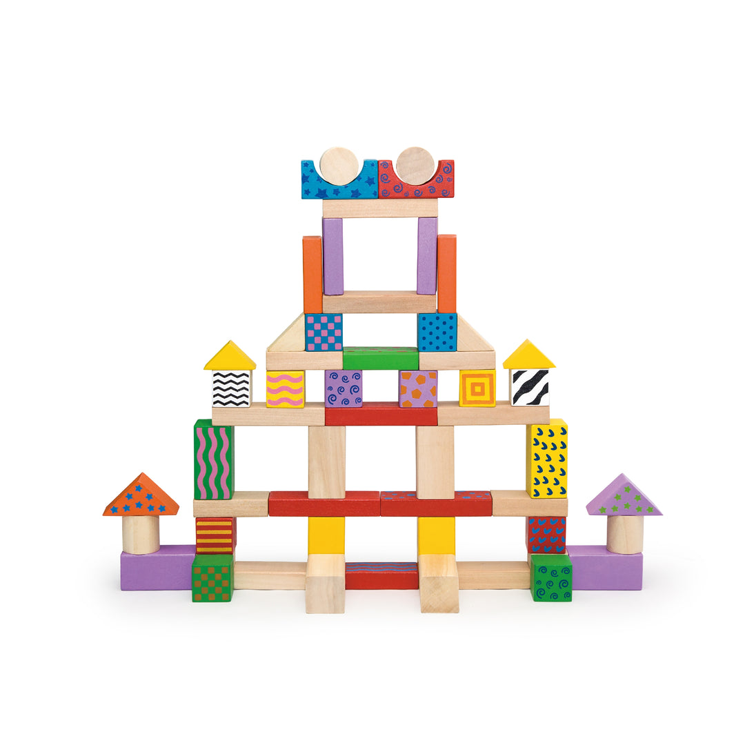 Blocs de construction colorés 100 pièces - Eveil Montessori Maroc
