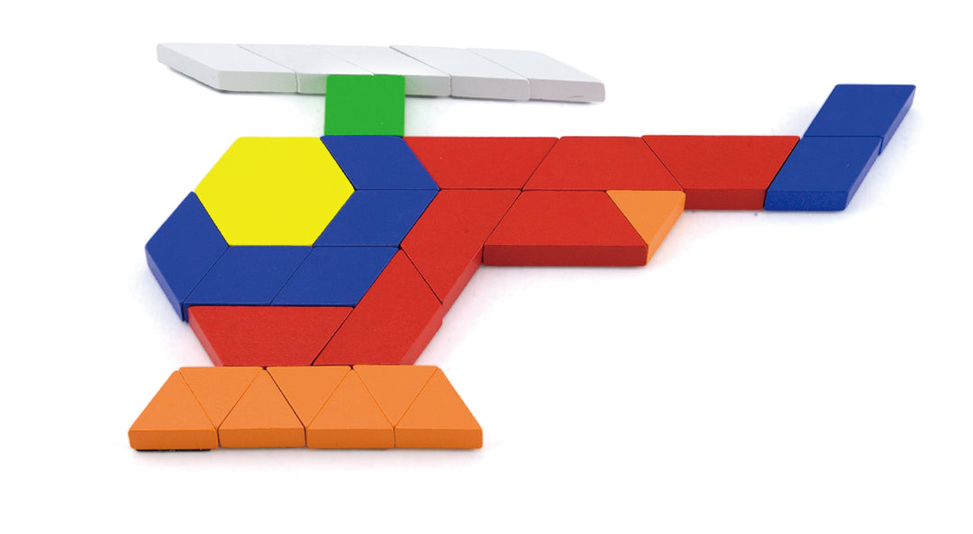 Ensemble de blocs géométriques magnétiques 102 pièces - Eveil Montessori Maroc