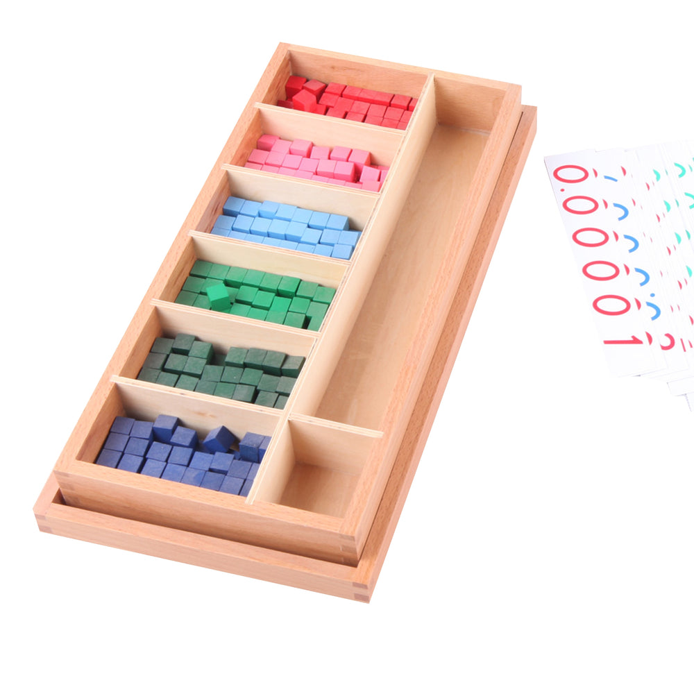 Matériel pour tableau des nombres décimaux - Eveil Montessori Maroc