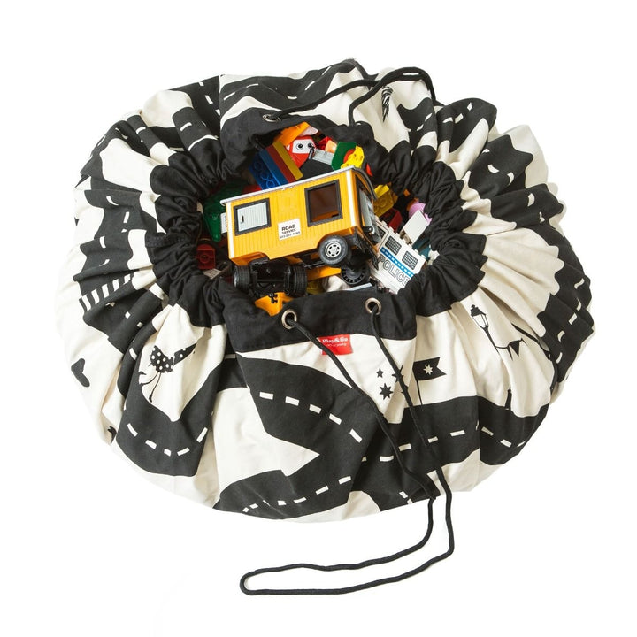 Sac de rangement pour jouets 2 en 1 route | Eveil Montessori Maroc
