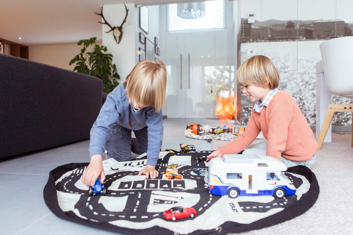 Sac de rangement pour jouets 2 en 1 route | Eveil Montessori Maroc