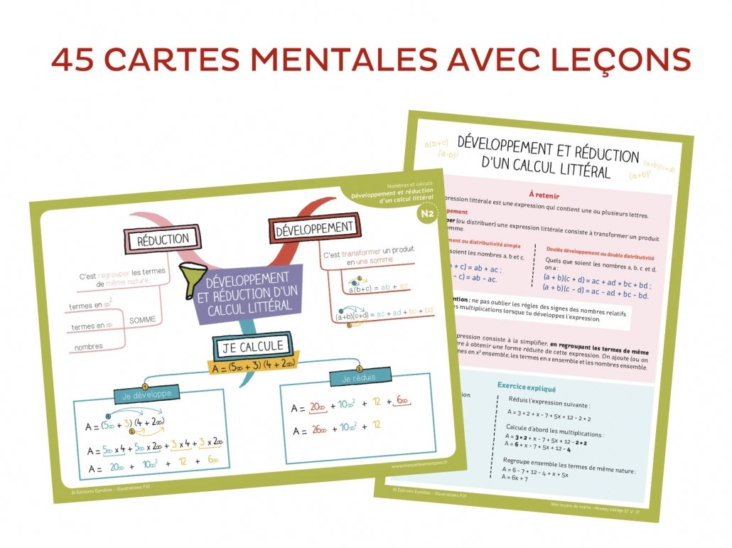 Mes leçons de Maths - niveau collège 5e, 4e, 3e - Eveil Montessori Maroc