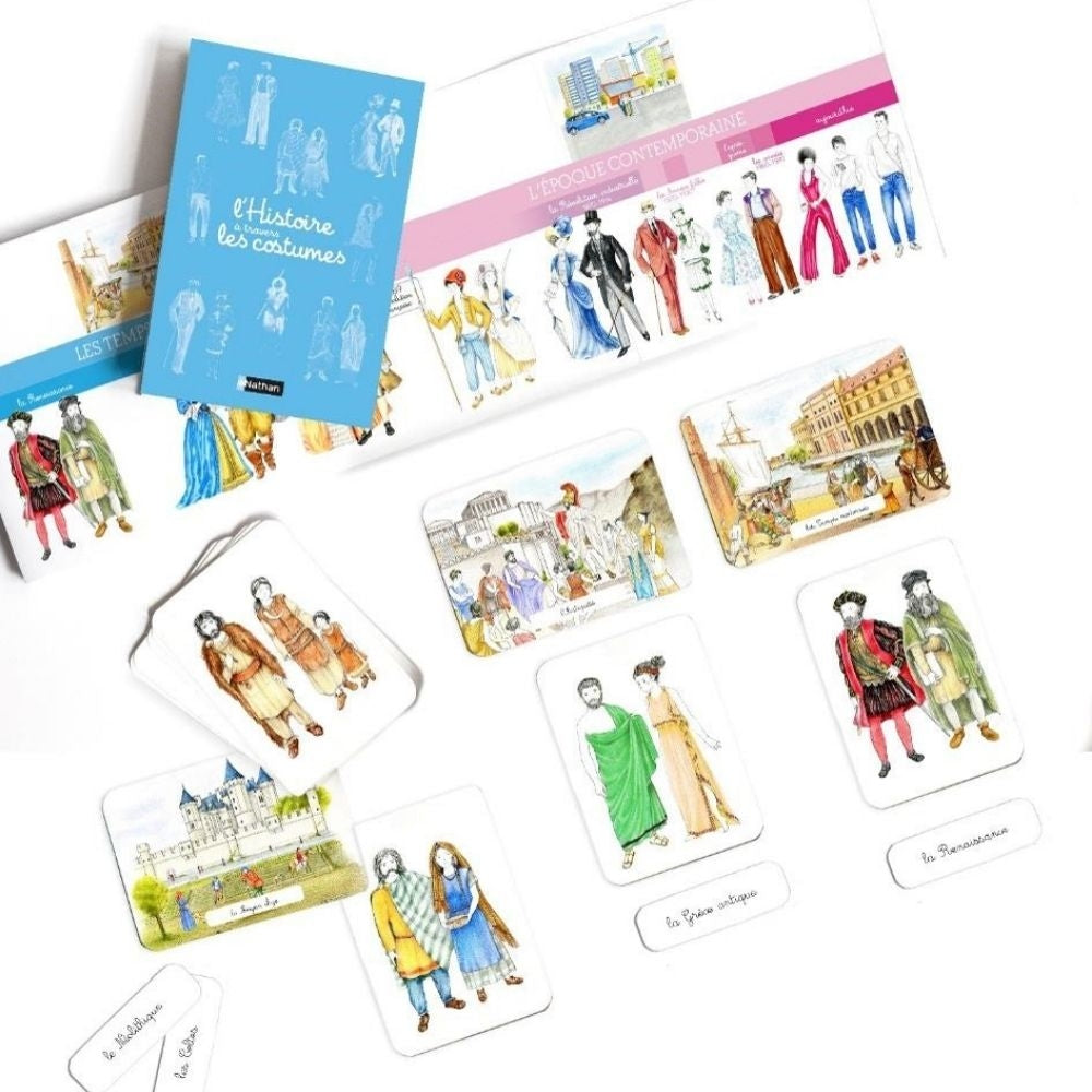 L'Histoire à travers les costumes - Mon coffret Montessori - Dès 6 ans - Eveil Montessori Maroc
