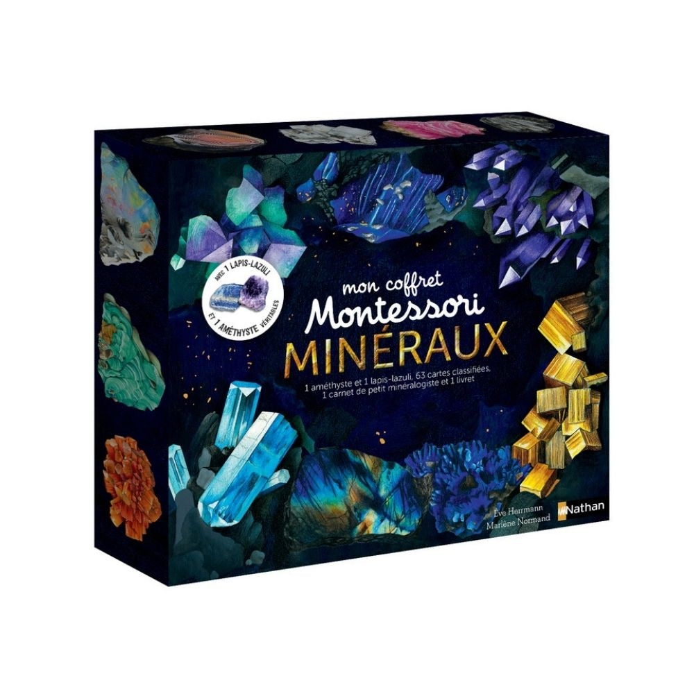 Mon coffret Montessori des minéraux - Avec 2 pierres véritables - Dès 5 ans - Eveil Montessori Maroc