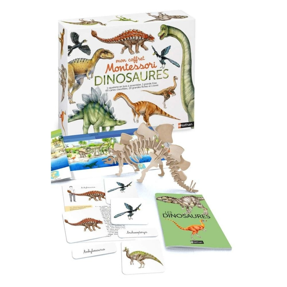 Mon coffret Montessori dinosaures - Dès 5 ans - Eveil Montessori Maroc