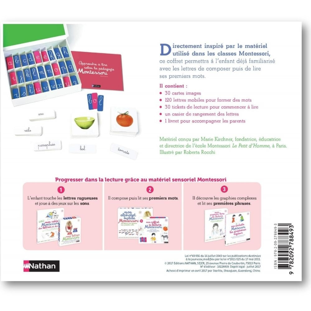 Mon coffret de lecture Montessori 3/6 ans - Eveil Montessori Maroc