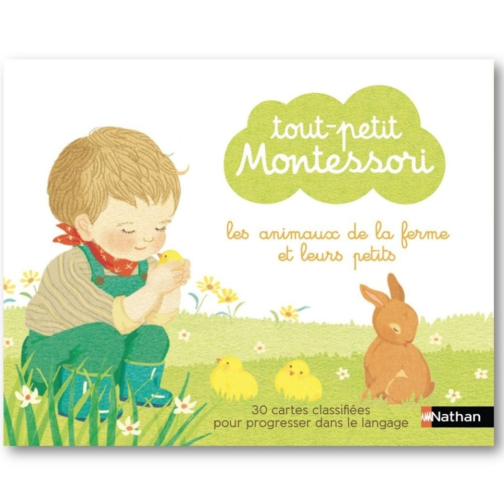 Tout-petit Montessori - coffret cartes classifiées des animaux de la ferme et leurs petits - dès 15 mois - Eveil Montessori Maroc