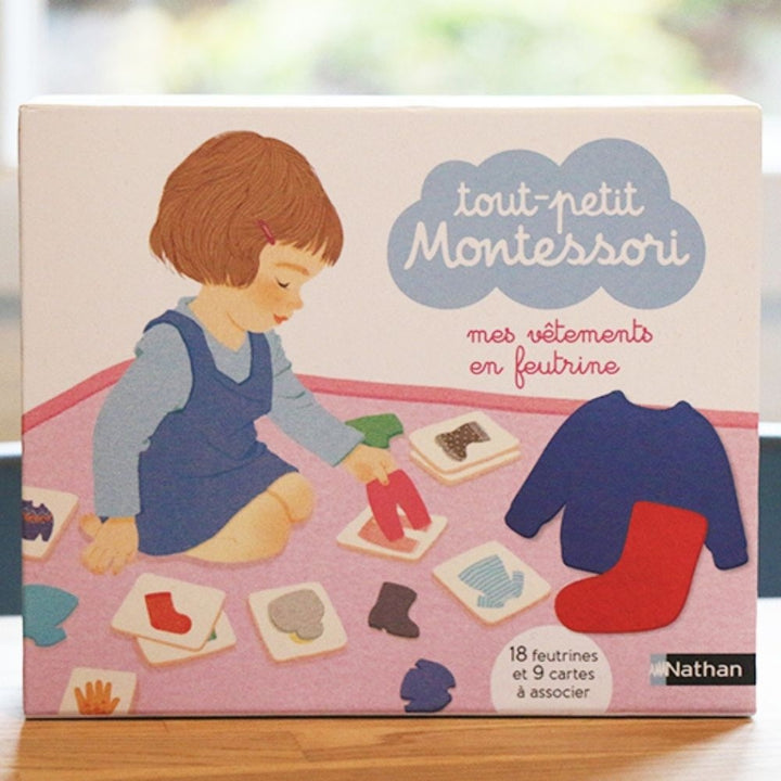 Tout-petit Montessori - Mes vêtements en feutrine - Dès 15 mois - Eveil Montessori Maroc