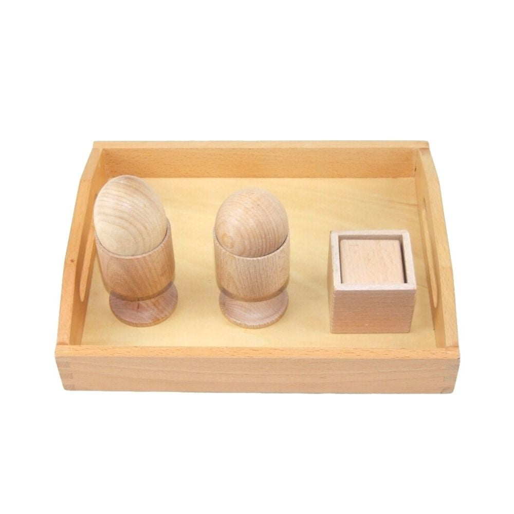 Exercice objets 3D en bois - Eveil Montessori Maroc