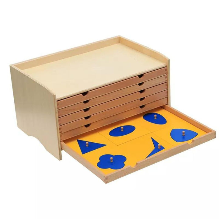 Cabinet de géométrie complet - Eveil Montessori Maroc