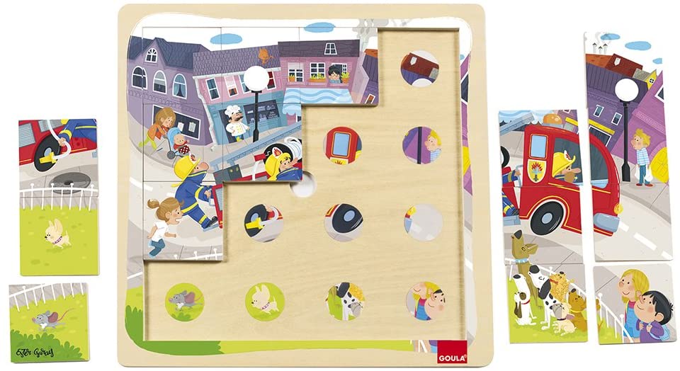 Puzzle camion de pompiers -Goula- Eveil Montessori Maroc